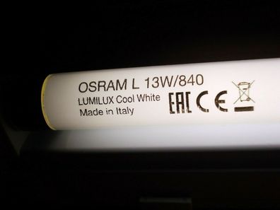 OSRAM L 13W/840 LumiLux Cool White Made in Italy EAC CE LeuchtStoffLampe Tube T5