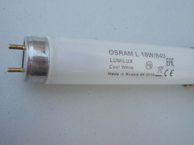 Neon-Röhre Osram L 18w/840 Lumilux Cool White Made in Russia EAC CE 59 60 cm