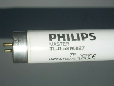 Philips Master TL-D 58w/827 Lampe 150cm 150 cm ( 151,7 cm maximal inklusive Stifte )