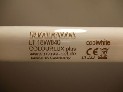 1x Lampe LT 18W/840 coolwhite Colourlux plus www. narva-bel. de Made in Germany CE