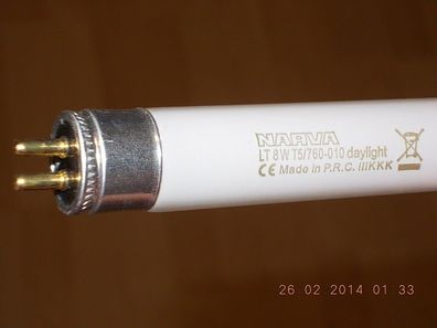 Leucht-Röhre 8w 6500 K Kelvin L T 5 Tube 8 w watt watts Day-Light 5/8" T5 Röhre