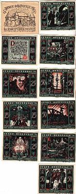 10 Banknoten Notgeld Stadt Osterfeld in Westfalen 1921