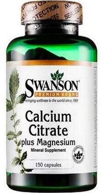 Swanson Calcium Citrate With Magnesium 150 Caps