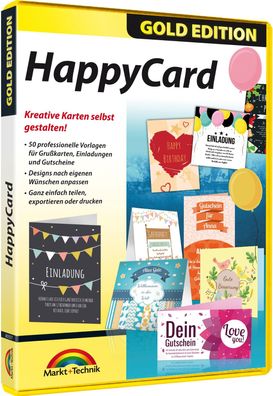 Happy Card - Drucken Sie Einladungen, Grußkarten, Gutscheine, Weihnachtskarten..