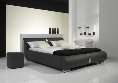 Polsterbett Bett Doppelbett DAKAR Komplettset 140x200 cm Grau