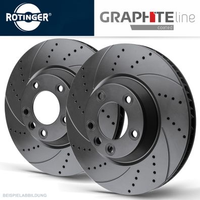 Rotinger Graphite Line Sport-Bremsscheiben Vorne - Peugeot 206, 207, 307