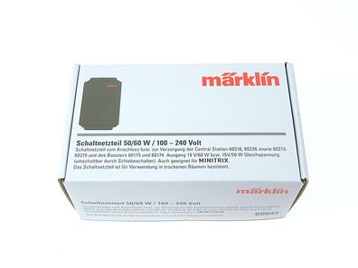 Märklin 60041, Schaltnetzteil 50/60 VA, 100 - 240 Volt, DE/ EU, neu, OVP