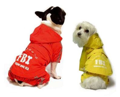 Hundebekleidung N19 "FBI Regenjacke"