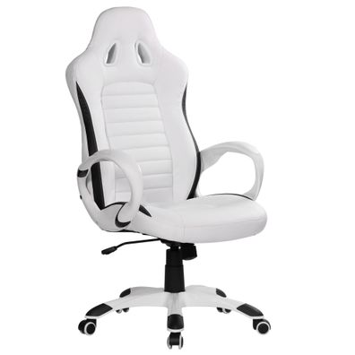 Amstyle Bürostuhl Sport Weiß Chefsessel Schreibtischstuhl Drehstuhl Sessel