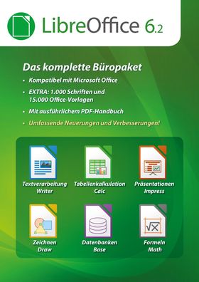 LibreOffice 6.2 & 1000 Schriften & 15.000 Vorlagen & PDF Handbuch - Download 