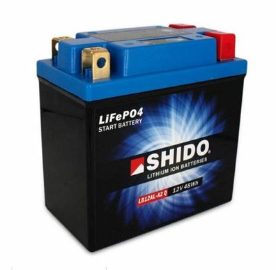 Shido LB12AL-A2 LiFePO4 Motorradbatterie sicher, leicht und lange Lebensdauer