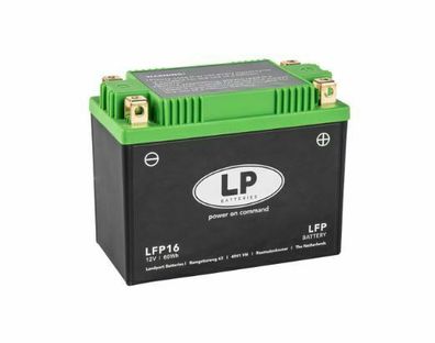 LFP16 LP Lithium ION LiFePo4 Motorradbatterie 12V/60Wh YB16L-B,16L-A2