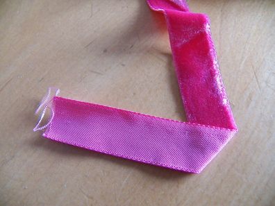 Borde Bordüre pink Samt 2 cm breit / ca. 75 cm lang
