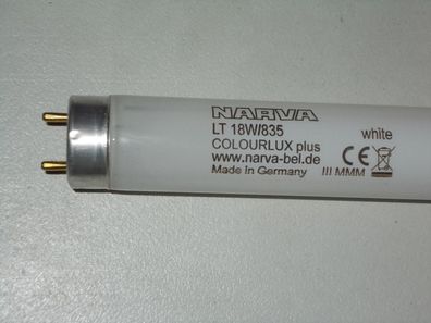 NARVA LT 18w/835 white ColourLux Plus Made in Germany CE III MMM 3500 K Kelvin Tube