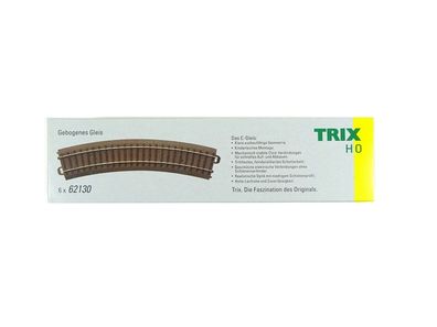 Trix H0 62130, 6 x gebogenes Gleis R1, neu, OVP