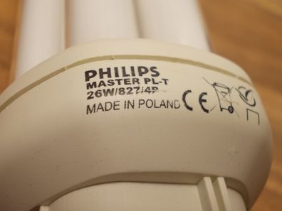 Philips Master PL-T 26w/827/4p Made in Poland CE Lampe 3-Rohr Trio 4 Stifte Pins Bolt