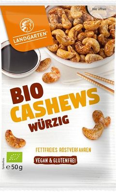 Landgarten Cashews Würzig Bio (50g)