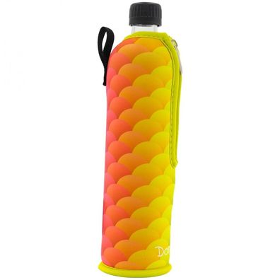 Dora´s Glasflasche 500 ml mit Neoprenbezug Regenbogenfisch