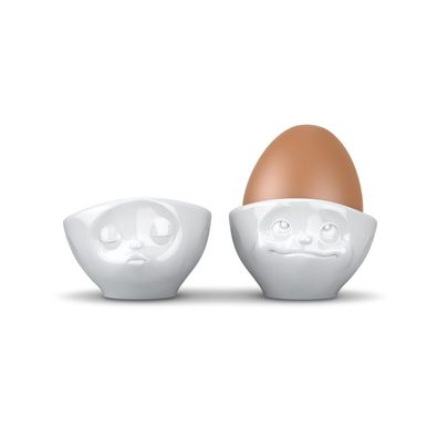 Porzellan Eierbecher küssend/ verträumt