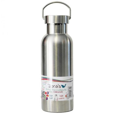 Dora´s Retro Edelstahl Thermoflasche Stahl 700ml mit Stahldeckel