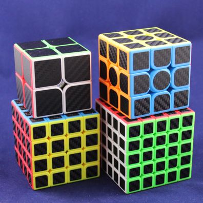 MoYu Meilong Set 2x2, 3x3, 4x4, 5x5 - carbon - Zauberwürfel Speedcube Magischer