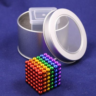 Neo Ball Cube - 5mm - 6farbig - Neocube 216 Magnet Würfel Neodym Kugelmagnet DI
