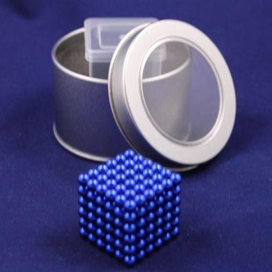 Neo Ball Cube - 5mm - blau - Neocube 216 Magnet Würfel Neodym Kugelmagnet DIY K