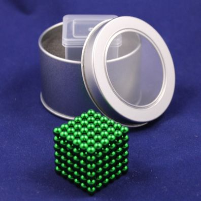 Neo Ball Cube - 5mm - grün - Neocube 216 Magnet Würfel Neodym Kugelmagnet