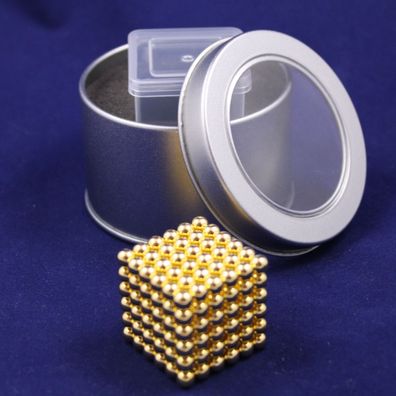 Neo Ball Cube - 5mm - GOLD - Neocube 216 Magnet Würfel Neodym Kugelmagnet DIY K