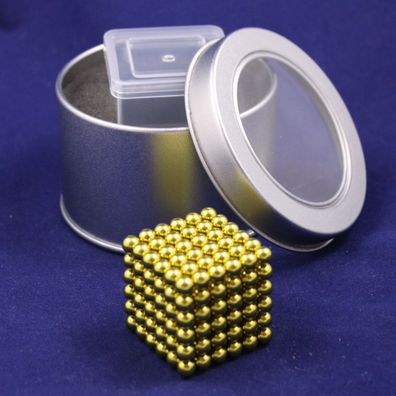 Neo Ball Cube - 5mm - gelb - Neocube 216 Magnet Würfel Neodym Kugelmagnet DIY K