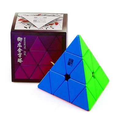 YJ Yulong 3x3 Pyraminx Magnetic Cube - stickerless - Zauberwürfel Speedcube Mag