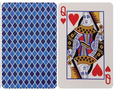 Professionelle Poker Romme Spielkarten Plastik beschichtet 52 Karten + Joker