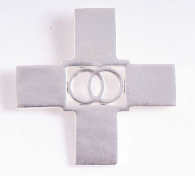 Wassermann-Kreuz, 925er Sterling Silber, In Geschenkverpackung, L-32mm, P-811