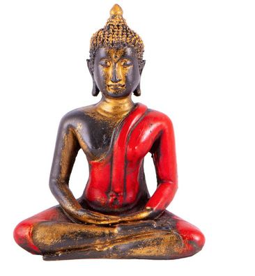 Amitabha Buddha aus Fiberglas - rot, H: 13 cm, FI-229