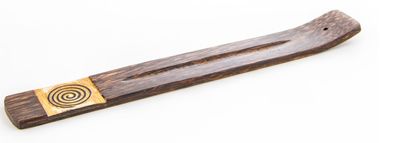 Spiralhalter braun, Palmholz, Stäbchenhalter, B:3.5cm, L:26cm, KH-317