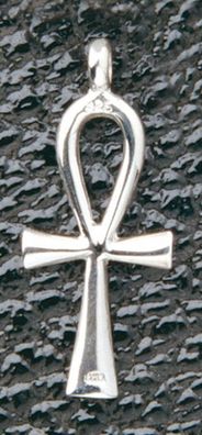 Ankh-Anhänger ohne Stein, 925er Sterling Silber, 35 mm, P-10