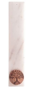 Marmorhalter lang mit Lebensbaum aus Holz, L: 25 cm, B: 5 cm, ST-305
