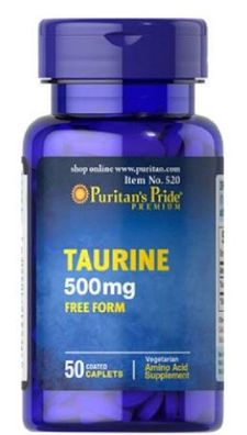 Puritan s Pride Taurine --- 50 caplets x 500 mg