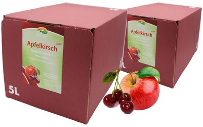 Bleichhof Apfel-Kirsch Direktsaft – 100% Direktsaft (2x 5l Bag-in-Box)