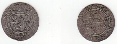 1/24 Taler Silber Münze Sachsen 1763 FWoF