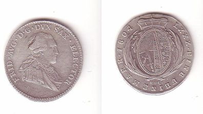 1/6 Taler Silber Münze Sachsen 1804 I.E.C.