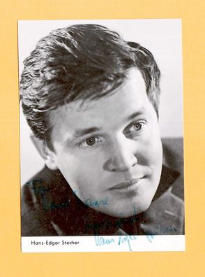 Hans Edgar Stecher - ( deutscher Schauspieler DEFA ) - persönlich signiert