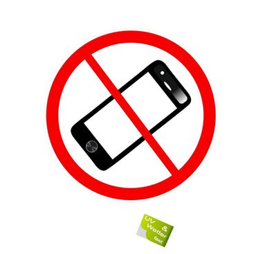 Nicht Telefonieren Kein Telefon No Phone Aufkleber Abziehbild (R37/1)