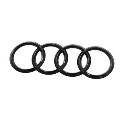Original Audi Zeichen Heckklappe Ringe Emblem Blackline Logo schwarz 4M0071802