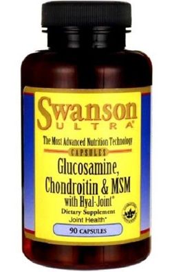 Swanson Ultra Glucosamine, Chondroitin & MSM with Hyaluron Joint --- 90 capsules