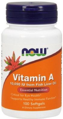 Now Foods Vitamin A --- 10,000 Iu x 100 softgels