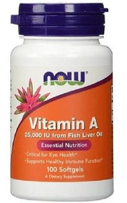 Now Foods Vitamin A 25,000 IU --- 100 softgels