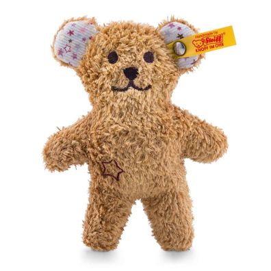 Steiff Mini Knister Teddybär 11cm Rassel braun Baby 240669