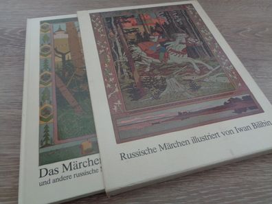 Russische Märchen -illustriert von Iwab Bilibin- 2 Bücher in Cover -Erstauflage 1974