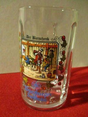 Bierkrug Glas mit Aufdruck: Der Bierschenk (9)